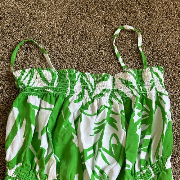 Lilly Pulitzer Green and White Tropical Jumpsuit - Picture 3 of 9